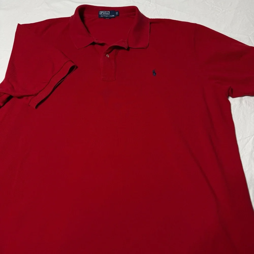 Lot of 2 Vintage Polo Ralph Lauren Shirts Men's 3XL Cotton Pique Short Sleeve